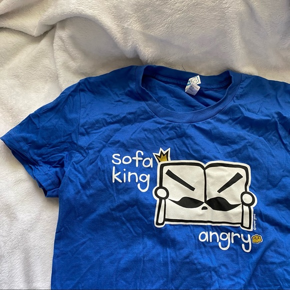 🐳 “Sofa King Angry” punny / funny cute blue graphic tee - Picture 2 of 5